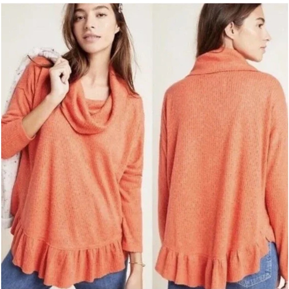 Anthropologie | XL | Cowl Neck Peplum Top